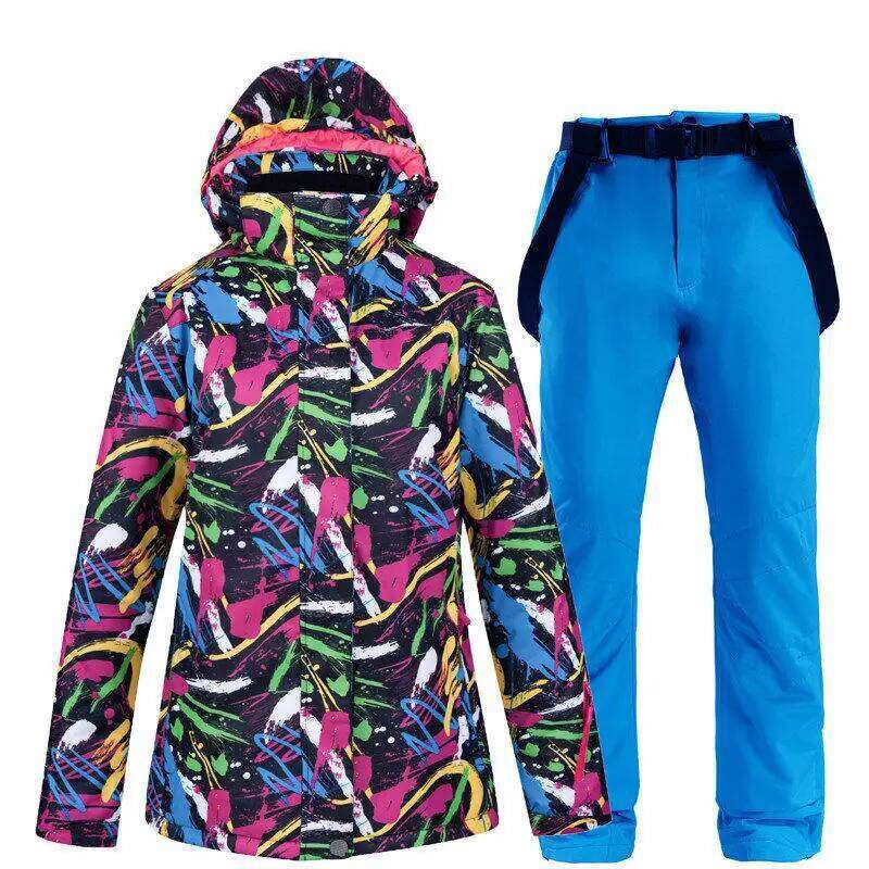 Cheaper, Women Snow Wear Suit Sets, Snowboard Clothing, Waterproof, Winter Costume, Ski Jacket And Strap Pant, Belt Bibs, Adult,