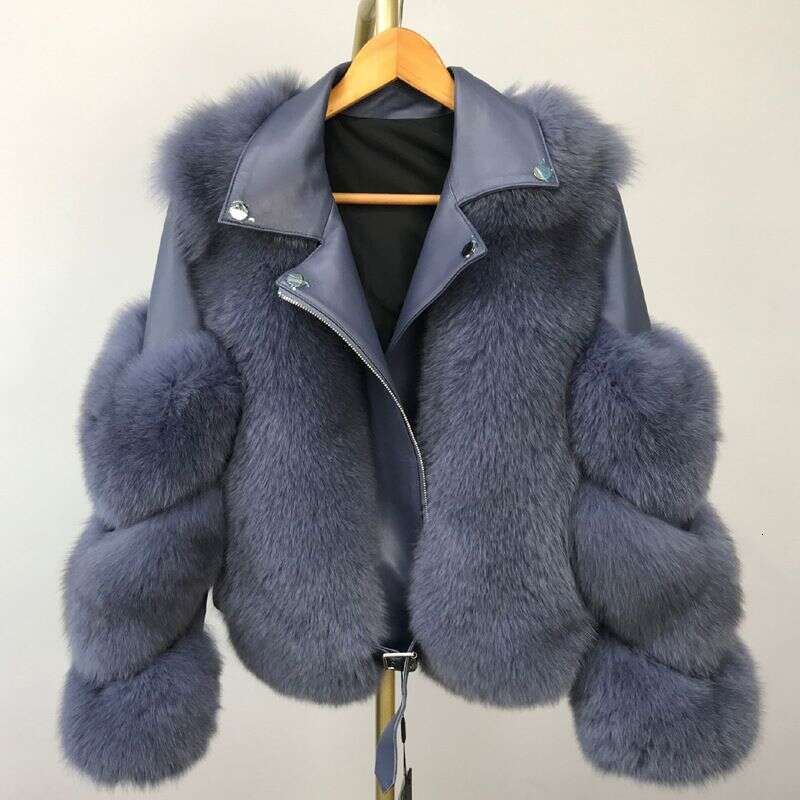 Women's Clothing Imitation Fox Coat For Women Motorcycle Short Internet Celebrity Same Style Slimming Fur 250912