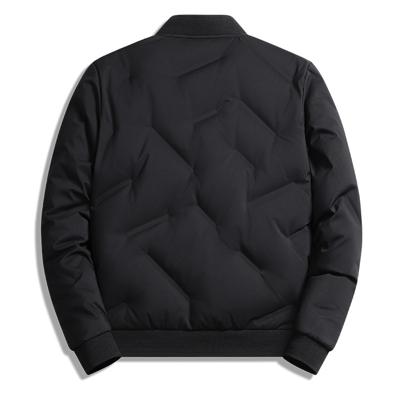 Hot Sale 2025 Men's Baseball Collar Quilted Jacket Short Winter Coat Thickened Warm Padded Parka Trendy Streetwear Youth Outerwear European code: