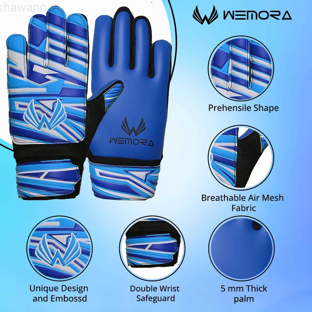 Goalie Gloves for Kids Youth Junior Boys 4mm Anti Slip Strong Grips Palm Football Goalkeeper GlovesW250911