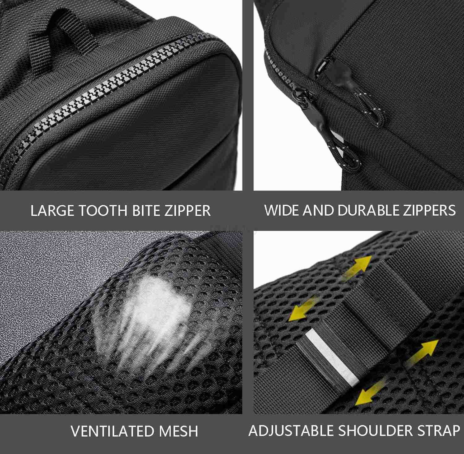 Mini Sling Bag for Men Women Waterproof Utility Crossbody Backpack Chest Bag for Hiking Travel Sports RunningW250910
