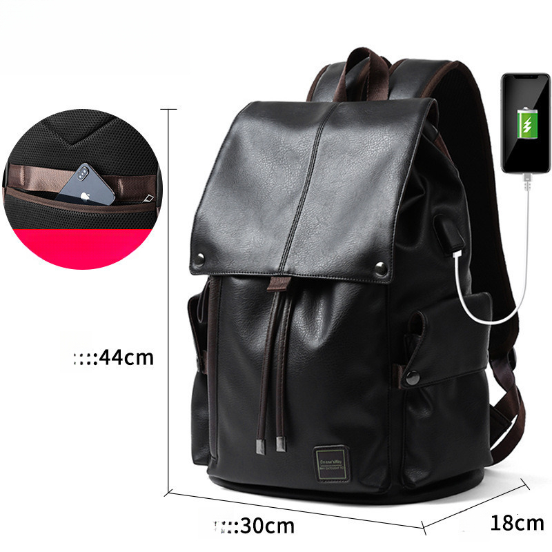 Free Shipping Designer Bag Luxury Bag Men's Leather Backpack Fashion Travel Bag School Bag Casual Men's Bag Trendy Laptop Backpack Export