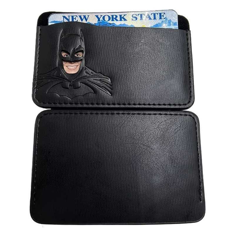 1pcs Leather Bat ID Card Holder Case Wallet Personalized SuperHero Mask Card Holder Gift W250911