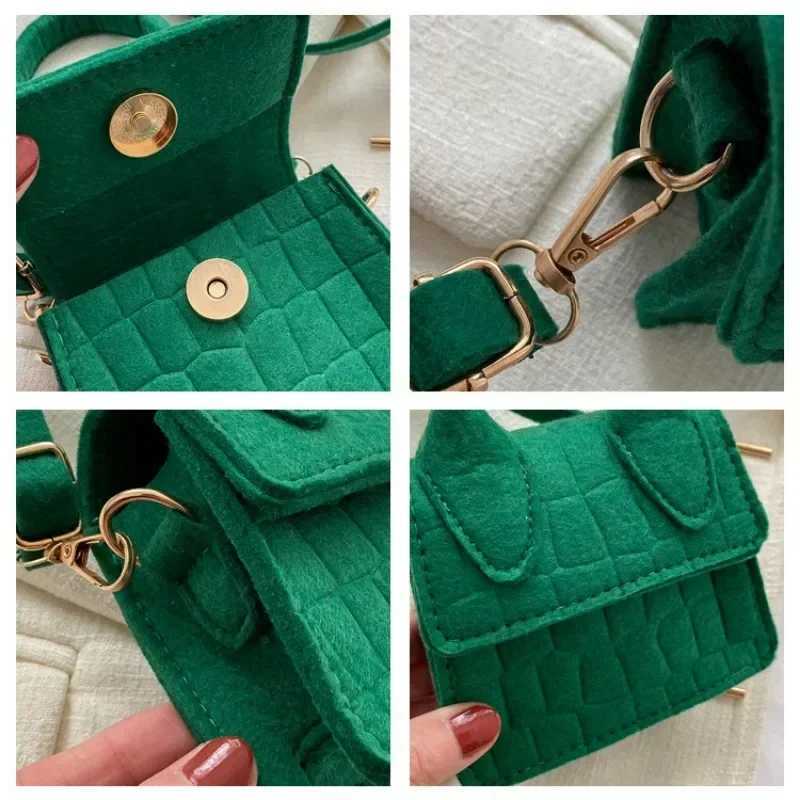 New Korean Version Messenger Bag Cute Mini Handbag and Purse Solid Color Women Small Shoulder Bag Luxury Designer Torebka Damska W250911