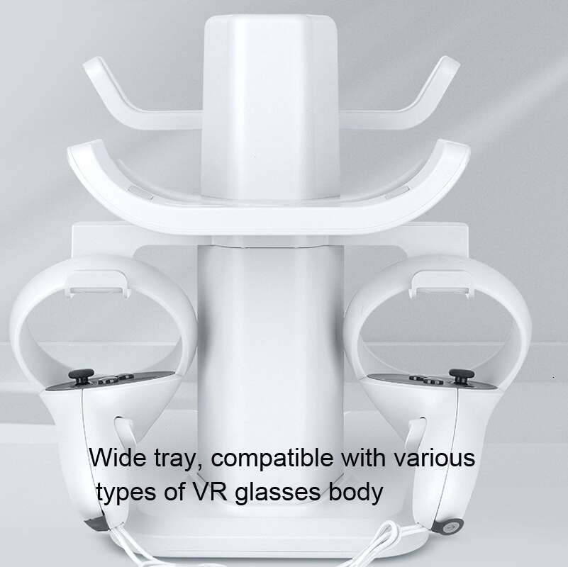 VR Stand Headset Display And Controller Holder Mount For Meta Quest White