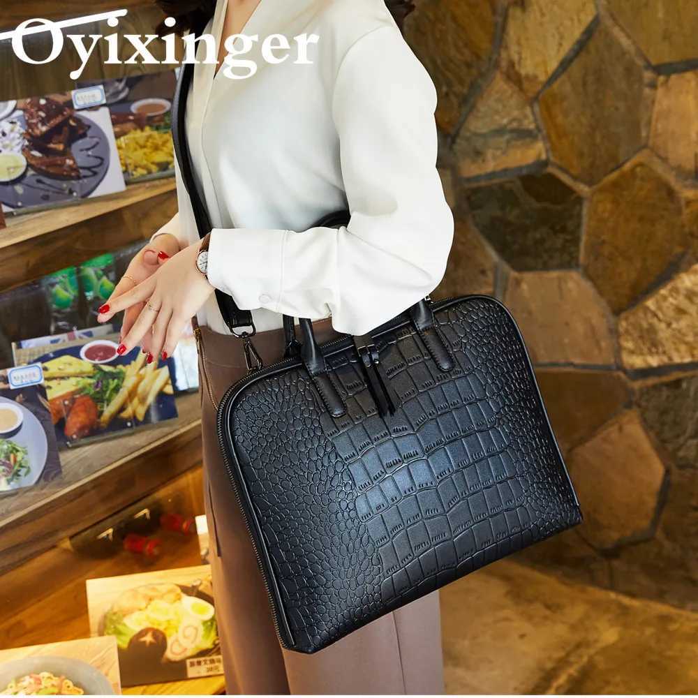 Ladies Computer Handbags For Women Office Handbag Girls Leather Shoulder Bag Woman Business Laptop Briefcases For Lenovo Hp Dell Z250906