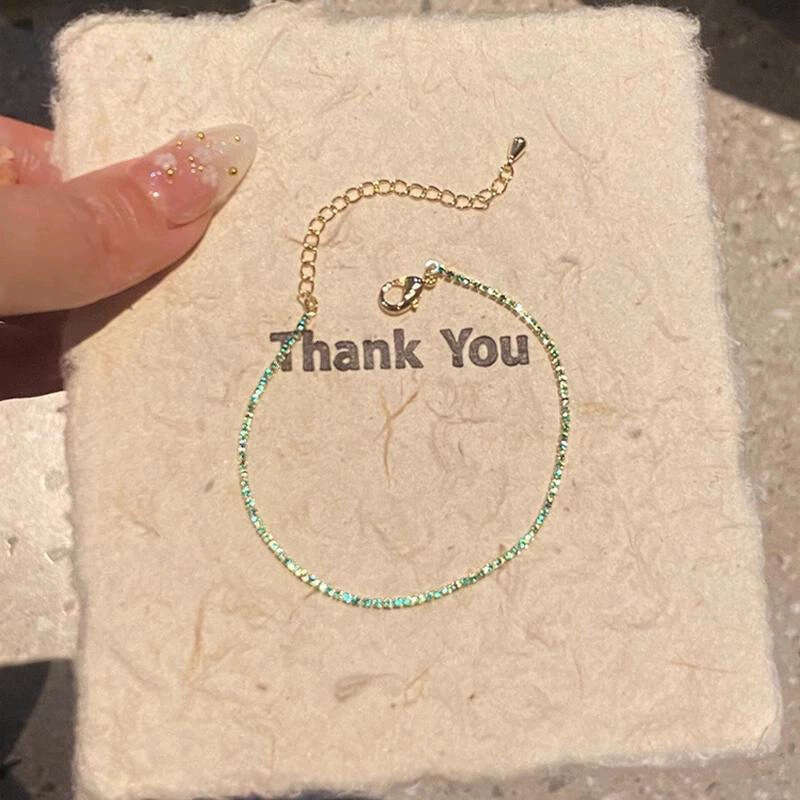 Korean Four-Petal Zircon Flower Light High-End Feel Elegant Adjustable Bracelet New Style Women's Jewelry
