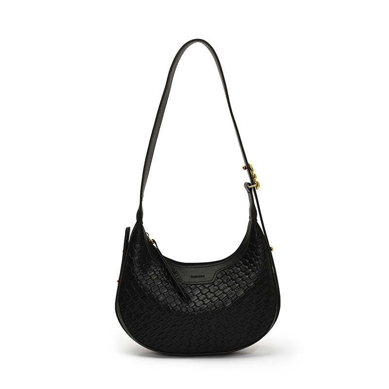 2025 new cross-border shoulder bag luxury bag hand woven crescent bag designer bag large capacity armpit bag women's crossbody bag