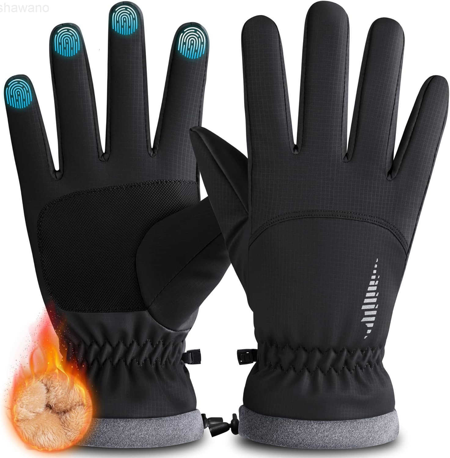 Winter Waterproof Ski Snow Warm Gloves for Women Men Windproof Cold Weather Thermal with Touchscreen Fingers for Running Driving Cycling Hiking Biking