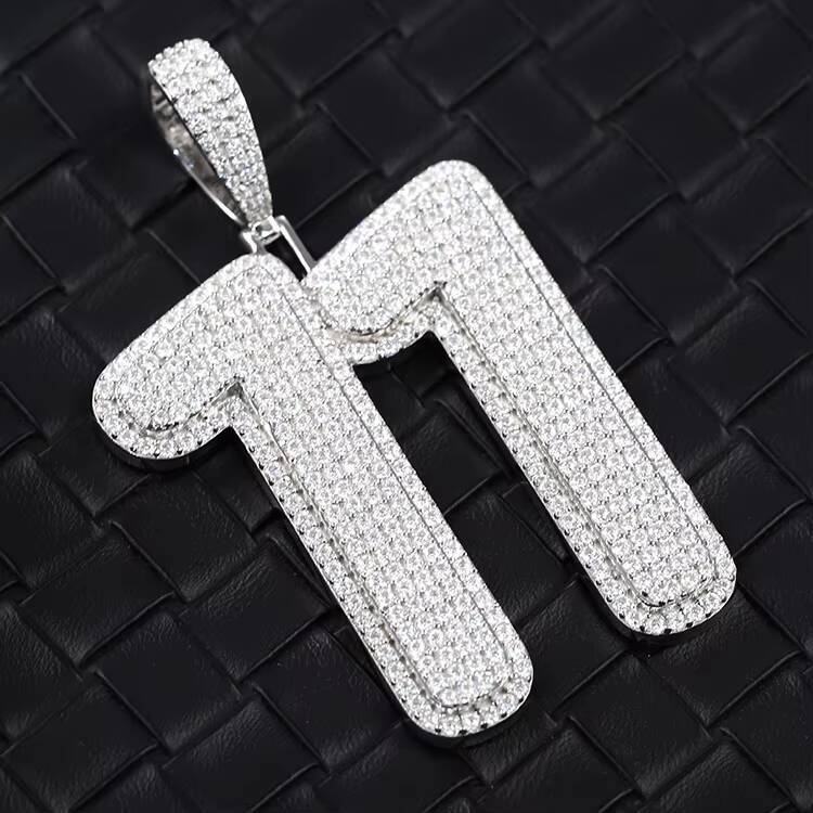 Yu Ying Custom 18K Gold Plated Hip Hop Jewelry VVS Moissanite Diamond Number Pendant for Rapper Necklace Fashion Pendants Charms