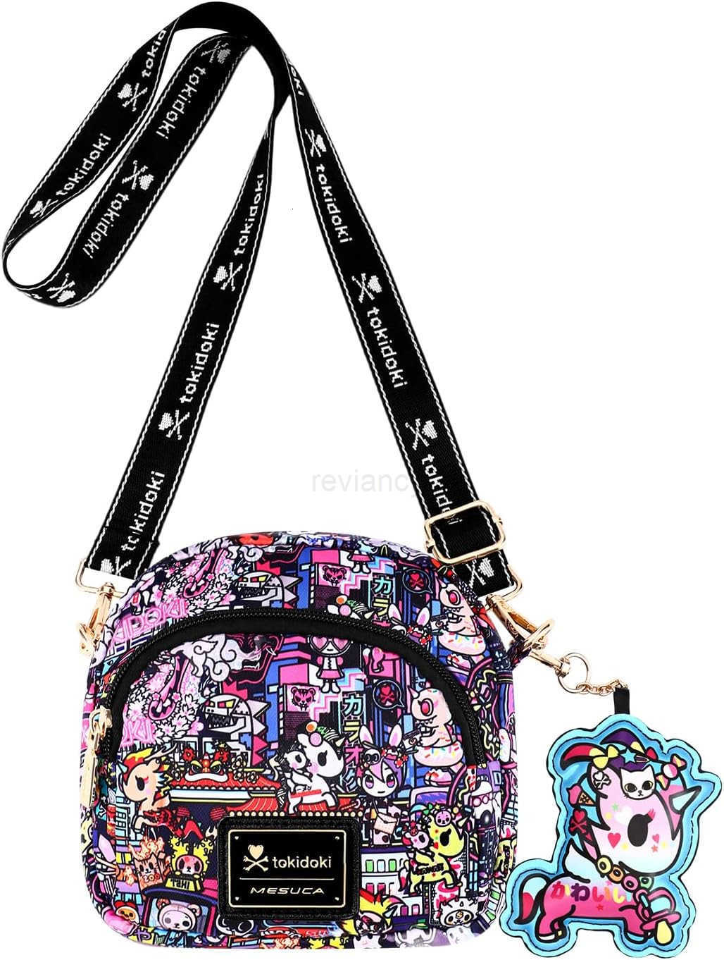 Small Crossbody Purse with Unicorno Keychain Cute Mini Shoulder Bag Wallet Gift for Teen Girls Shopping TravelW250911