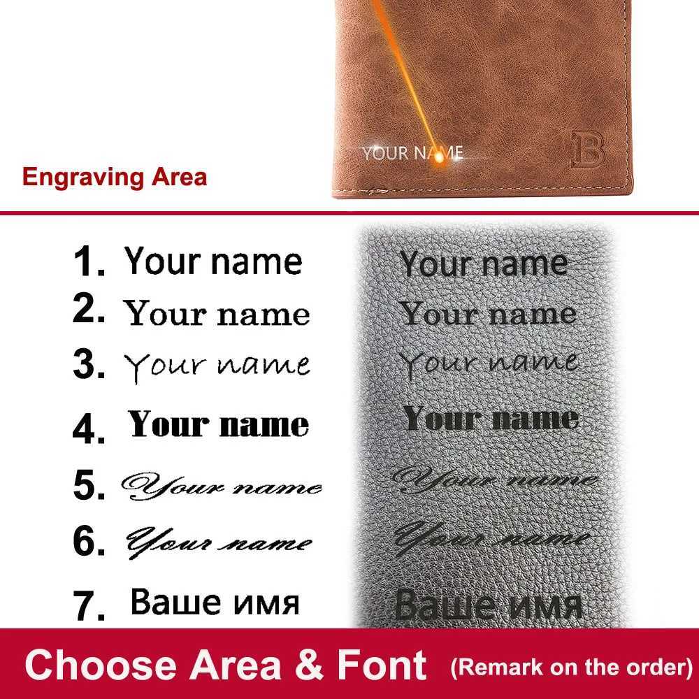 Free Name Engraving Short Men Wallets Slim Card Holder High Quality Male Purses PU Leather Small Coin Pocket Zipper Mens Wallet W250911