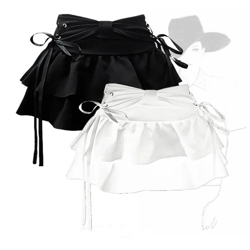 New Fashion Women Hot Girl Sweet Kawaii Bow Vintage Y2k Clothes American Streetwear Sexy Summer A-line Gothic Mini Denim Skirts dongdumaoyi