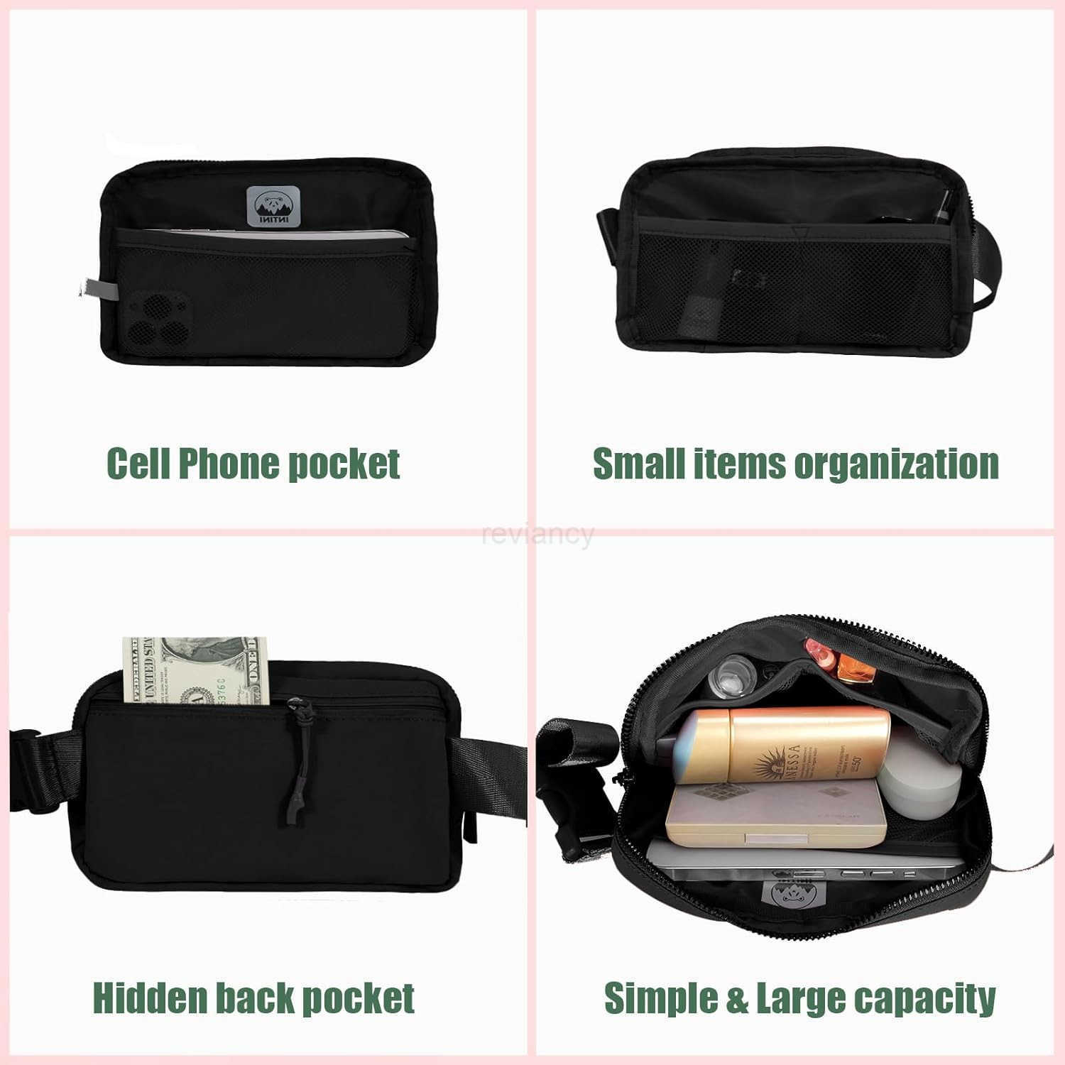 Fanny Pack Everywhere Mini Belt Bag Small Crossbody Waist for Women Men S BlackW250911