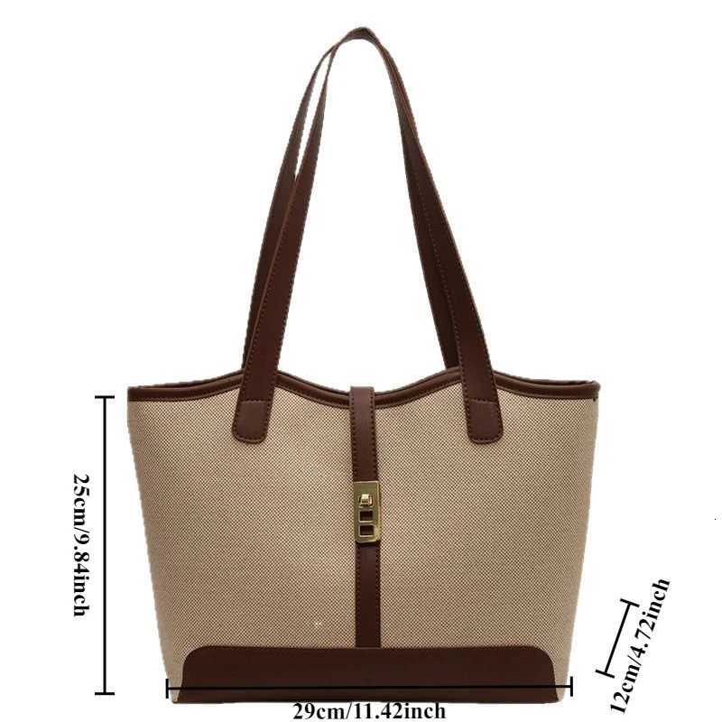 Women tote bag canvas bag fashion large capacity women tote bag popular women bag simple commuting with oneshoulder bag Z250911