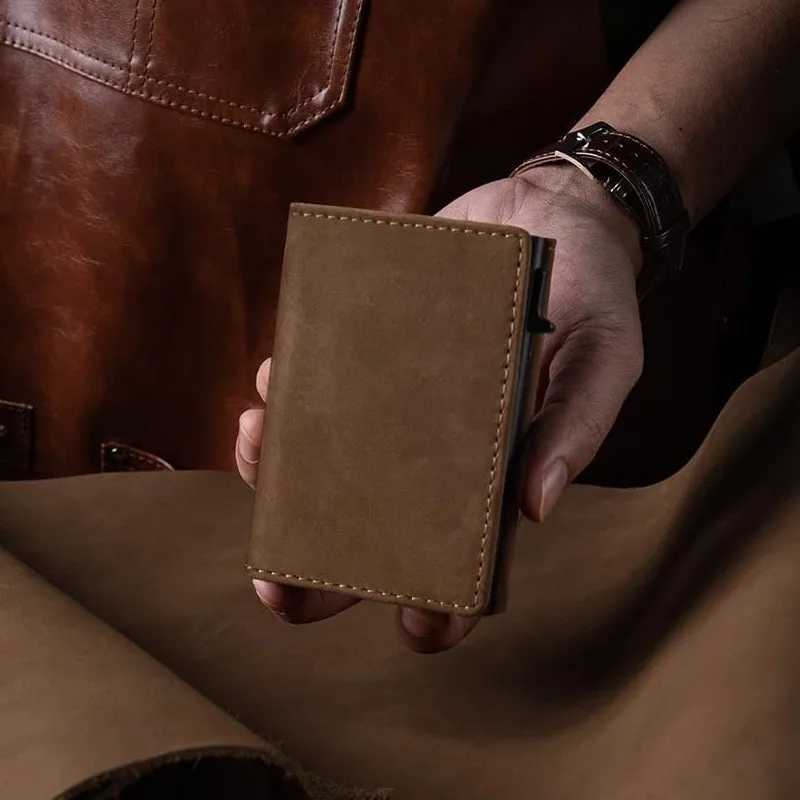 YATBEST Mens RFID AntiTheft Three Fold Wallet UltraThin with Zipper Coin Pocket Credit Card Clip Brush AntiMagnetic Card Bag W250911