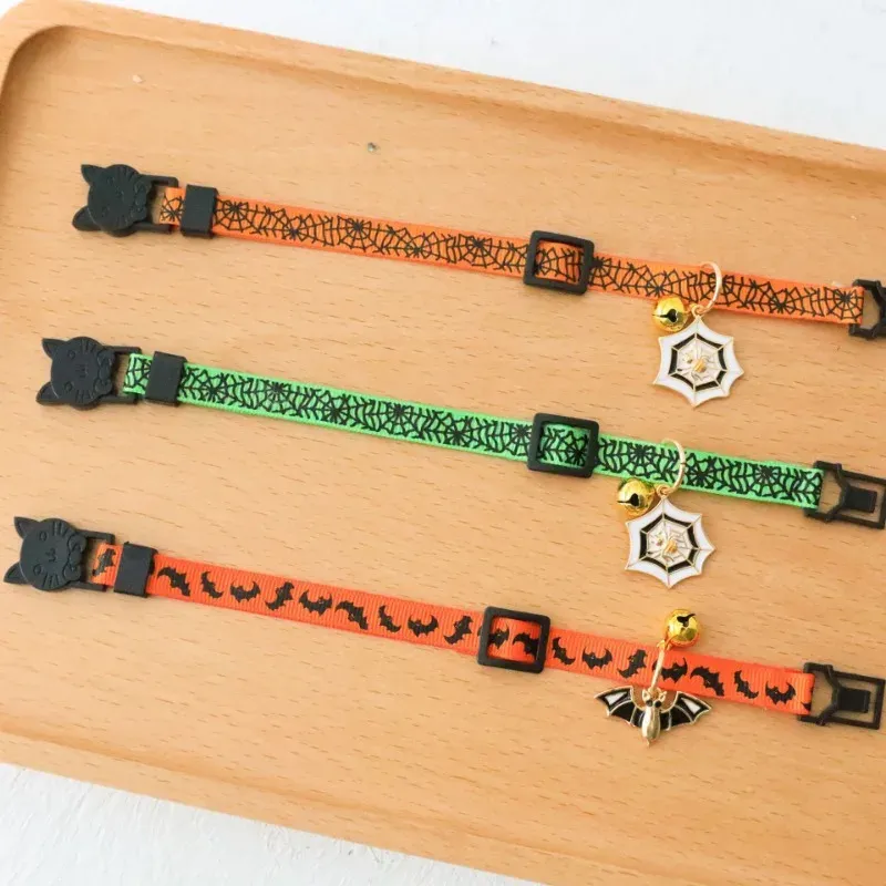 Adjustable Halloween Pet Collars Dog Necklace Kitten Puppy Pendant Pet Products Cat Accessories Halloween Decoration