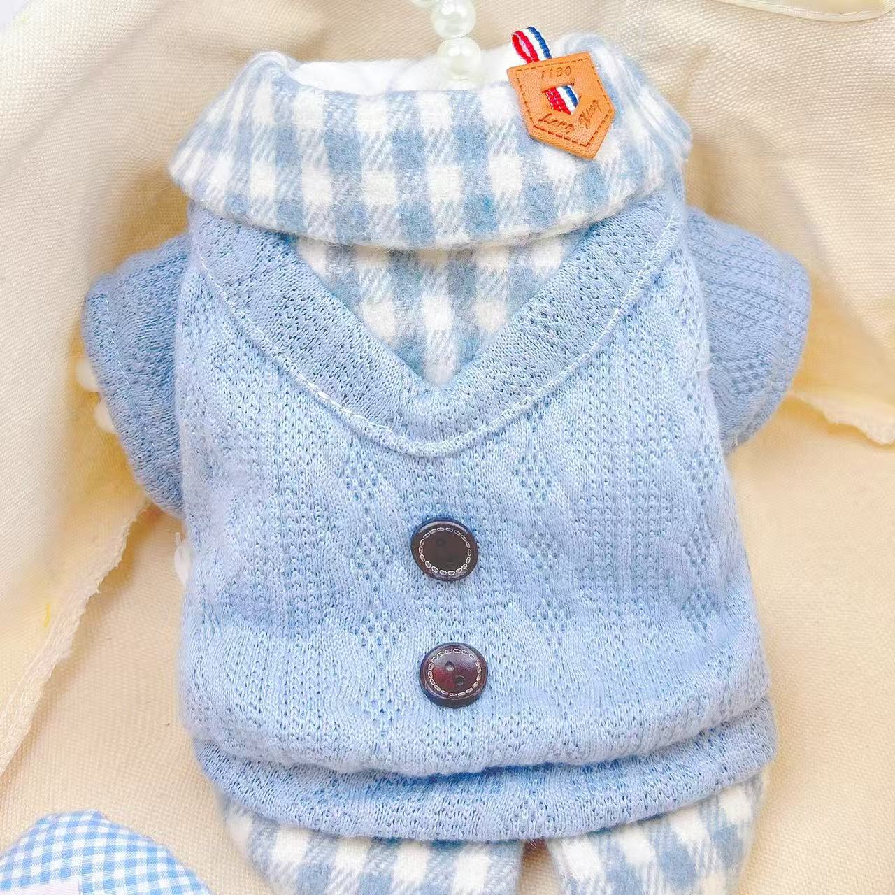 T1189 Winter dog clothes college style couple clothes Teddy Bichon Yorkshire Terrier small dog warm thick pet sweater