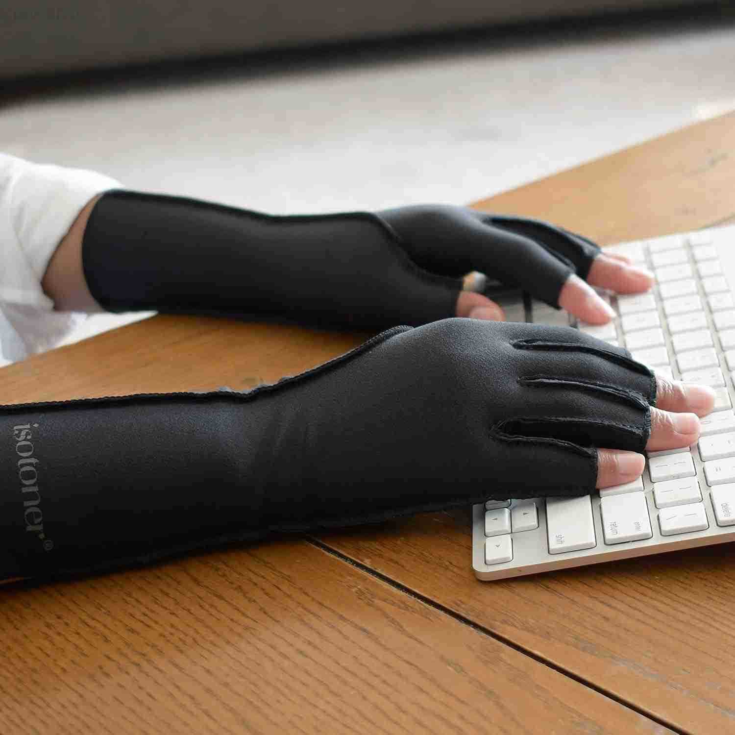 Women Men Arthritis Compression Rheumatoid Pain Relief Gloves for joint support with OpenFull finger designW250911