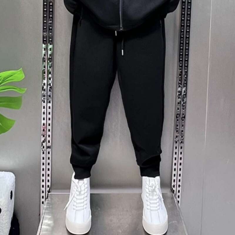 Autumn New Luxury Hooded Casual For Men Fashion Zipper Pocket Trendy Versatile Sweatshirt And Sweatpants Two-Piece Set