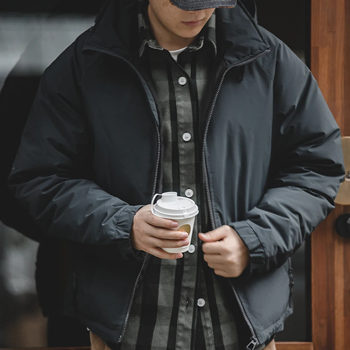 Maden 90 White Duck Down Hooded Jacket Outdoor Windproof Cold Warm Puffer Padding Coat Winter Mens Clothing 250911