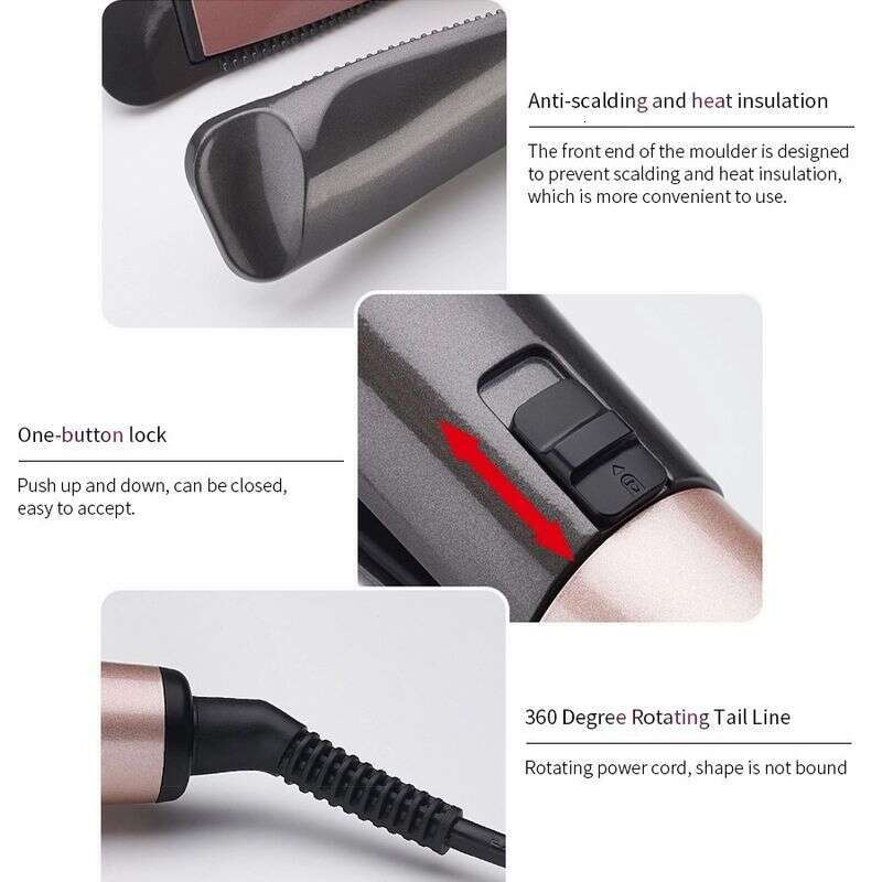 New Electric Heating Automatic Spiral Two In One Twist Iron Wave Splint Curling Straight Dual Purpose