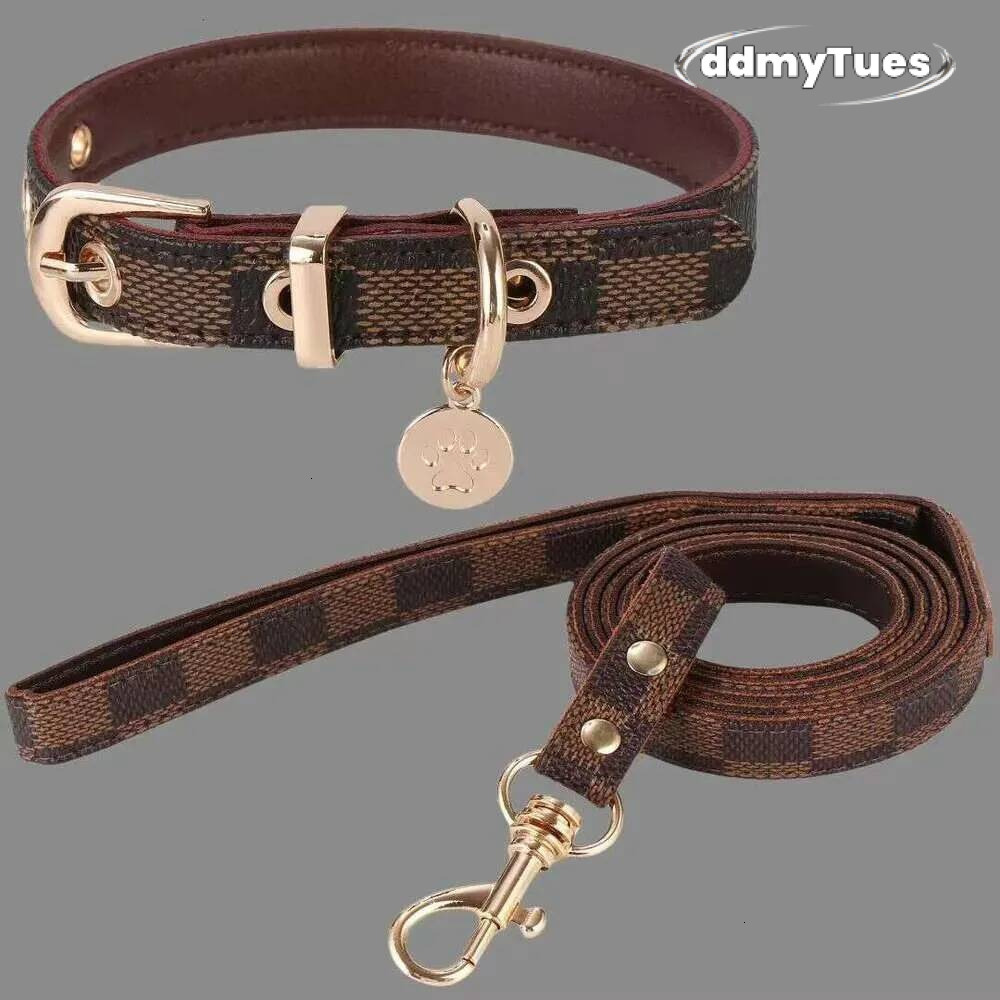 Adjustable Dog Collar with Leash Set: Durable Pet Neck Belt Traction Rope for Small to Large Dogs and Cats TUES