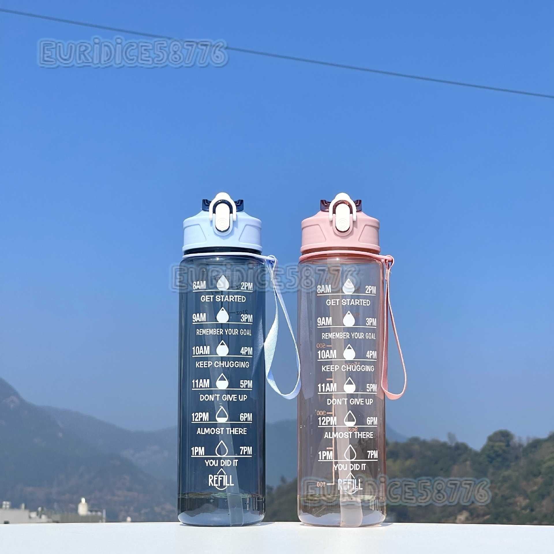 Outdoor Fitness Sports Water Cup High Temperature Resistant Large Capacity Scale Portable Casual Space Cup H250911