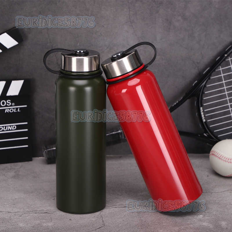 304 Stainless Steel Insulated Cup Outdoor Large Capacity Portable Sports Water Bottle Hiking Cycling Space Bottle Custom Printed H250911
