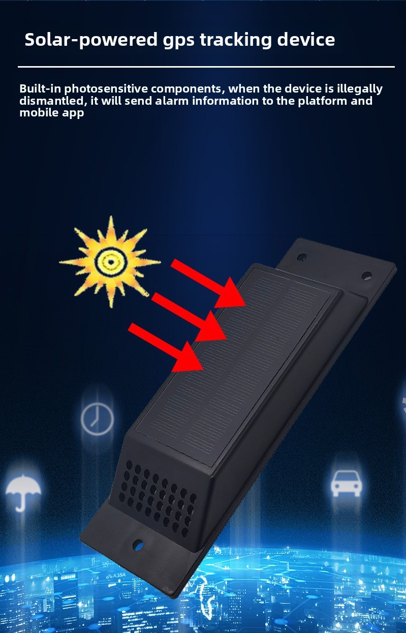 International version 4G locator long standby solar charging gps positioning tracker logistics freight container car