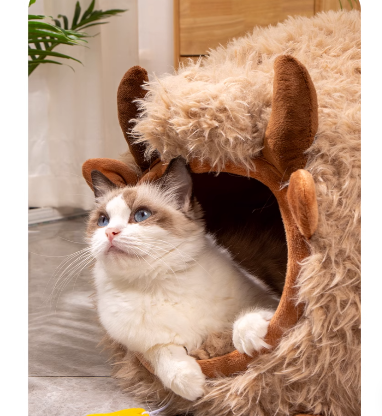 Winter Proof Animal Hut Soft Fleece Lined Enclosure for Cats