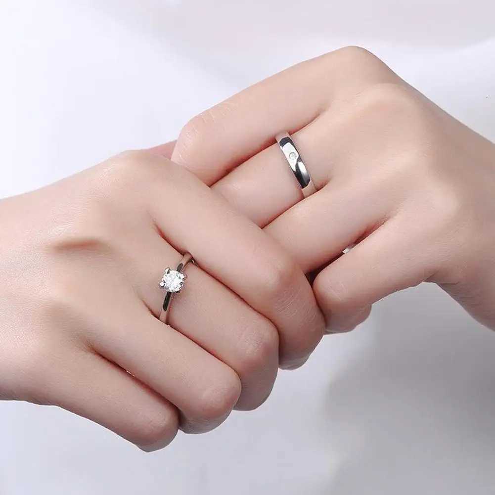2pcs Love Heart Matching Couple Rings for Women Men Lover Forever Endless Love Wedding Valentines Day Dating Jewelry Gifts W250911
