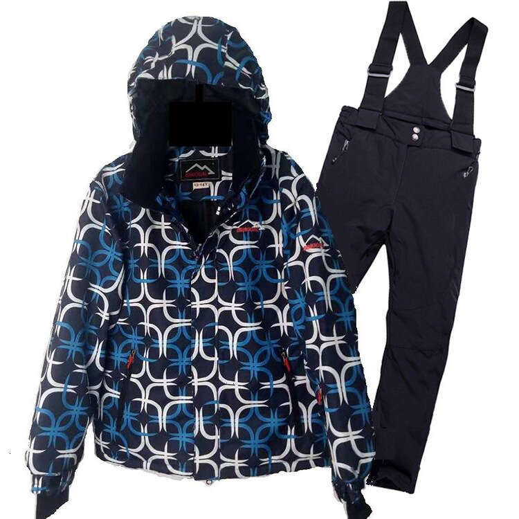 Teenage And Guys Children's Ski Suit BIMODAL Ice Skiing Outdoor Warm Cold Down Cotton