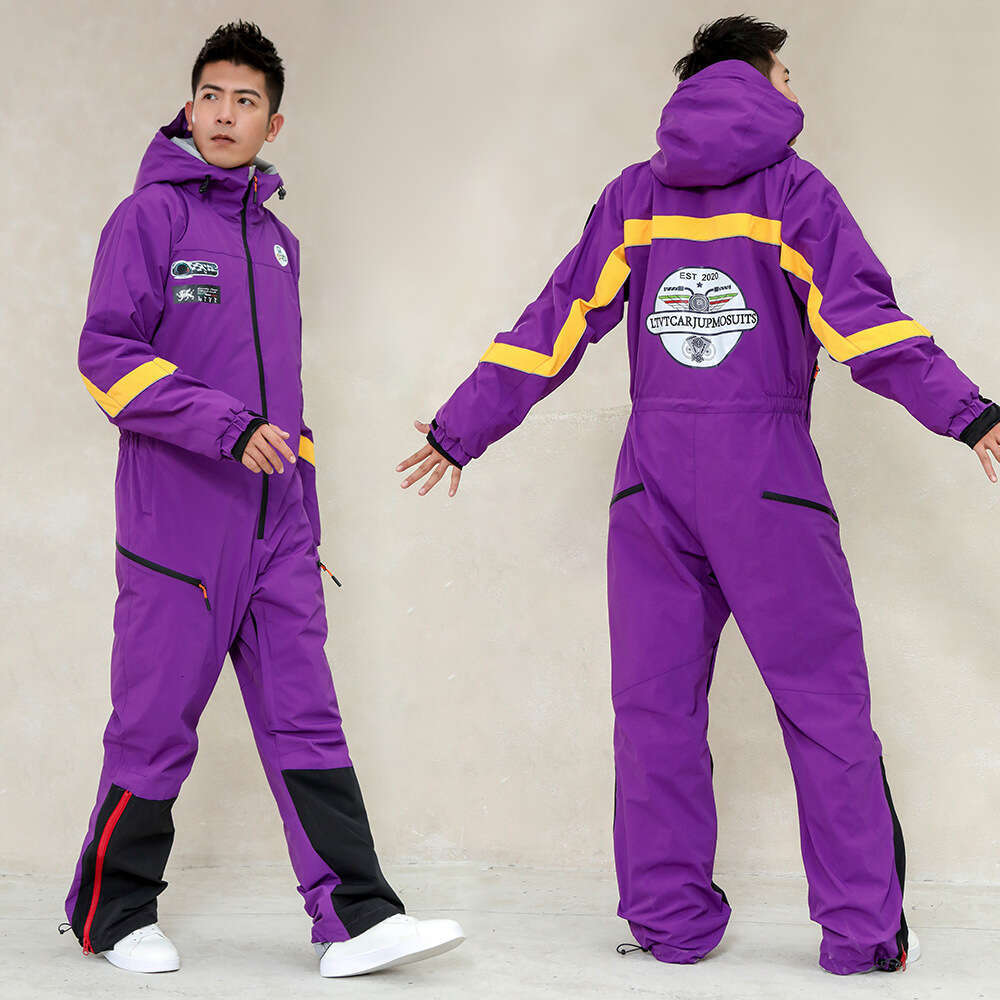 New Snowboard One-Piece Ski Suit For Men Winter Windproof And Waterproof Male Couple Snowfield Control Thickened To Keep Warm