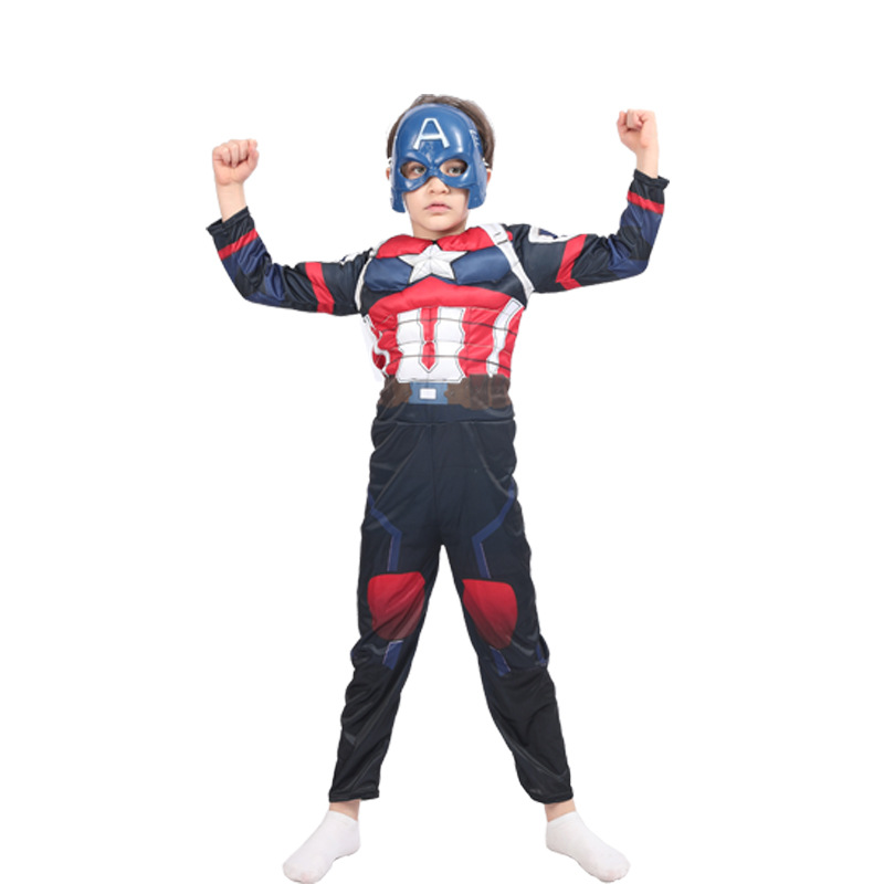 Disney Halloween costume children's cosplay Captain America superhero Spiderman Iron Man Halloween role-playing costume designer kid clothe child