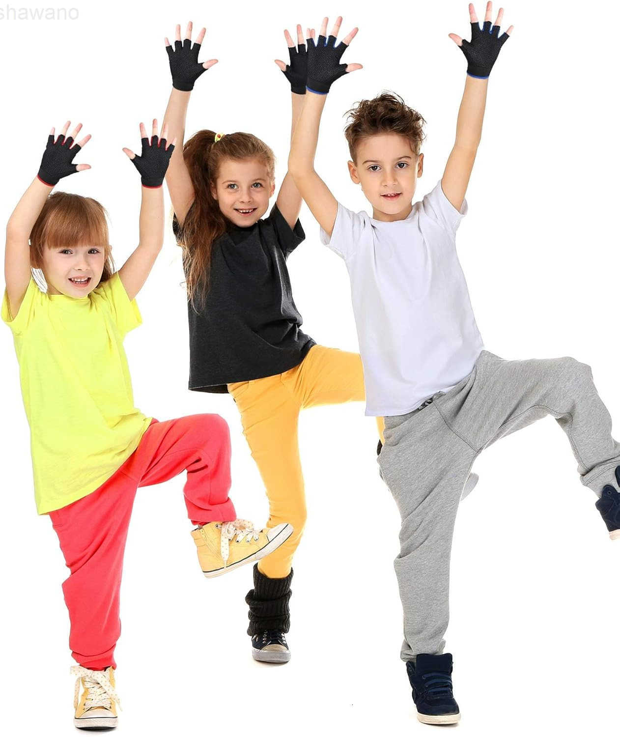 4 Pairs Kids Half Finger Cycling Gloves Non Slip Sports Gloves for Summer Outdoor Sports ChildrenW250911