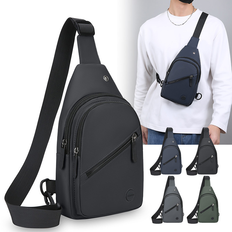 Men S Chest Bag Fashion Versatile Solid Color Simple Designer Bag New Large Capacity Luxury Bag Free Shipping Outdoor Travel Portable Waterproof Cross