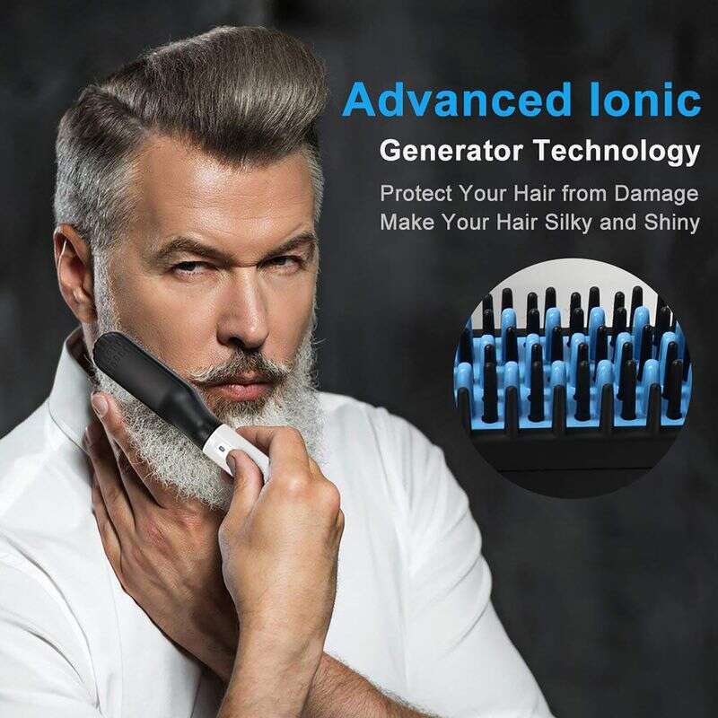 2024 Beard For Men Straightening Comb Hair Anti-Scald Ionic Straightener Brush