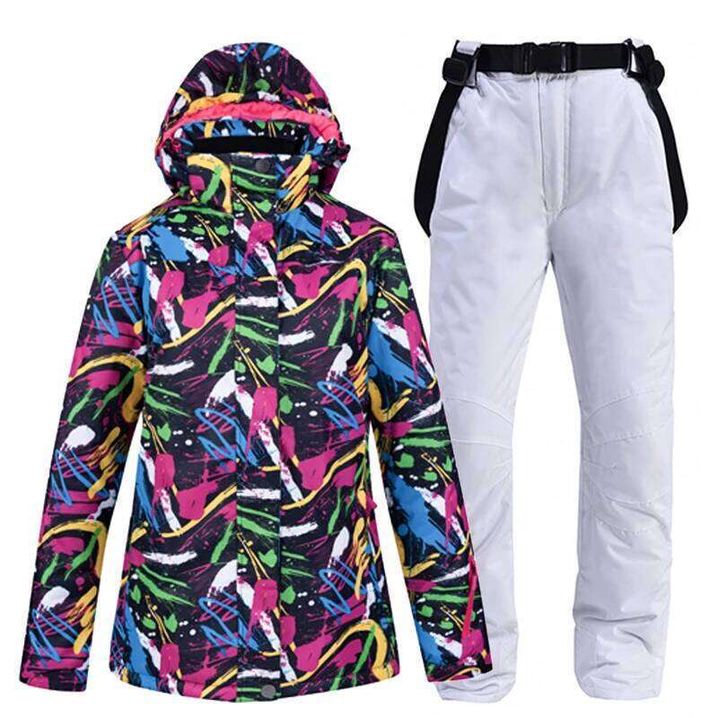 Cheaper, Women Snow Wear Suit Sets, Snowboard Clothing, Waterproof, Winter Costume, Ski Jacket And Strap Pant, Belt Bibs, Adult,
