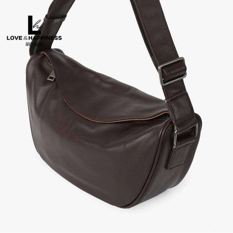 Real Cow Leather High Quality for Women Shoulder Bag Top Layer Cowhide Ladies Vintage Fashion Crossbody Handbag