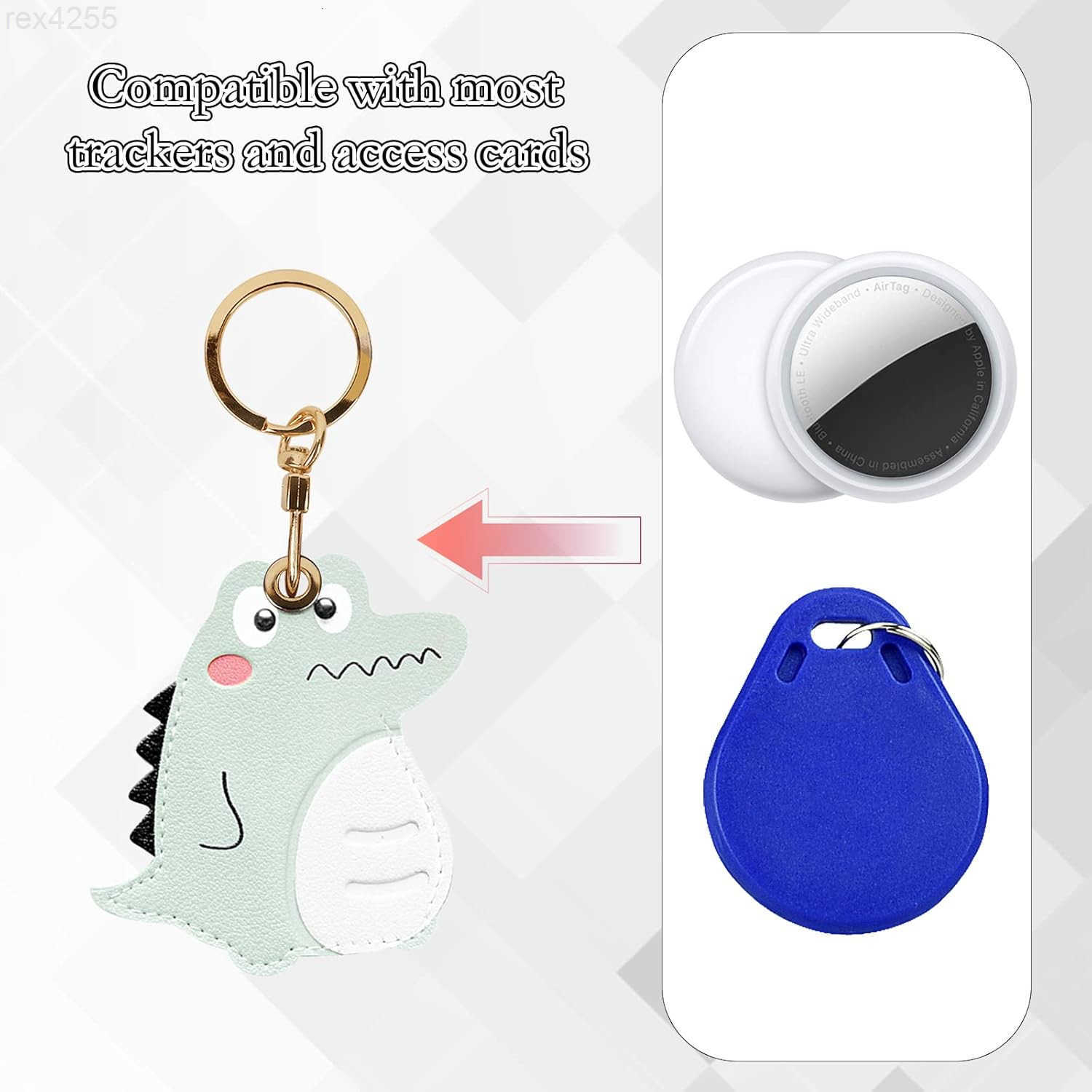 Keychain Case Holder Compatible withTag GPS Airtag Keychain Finder Tracker with Key Ring AntiScratch Protective Air Tag CoverW250911