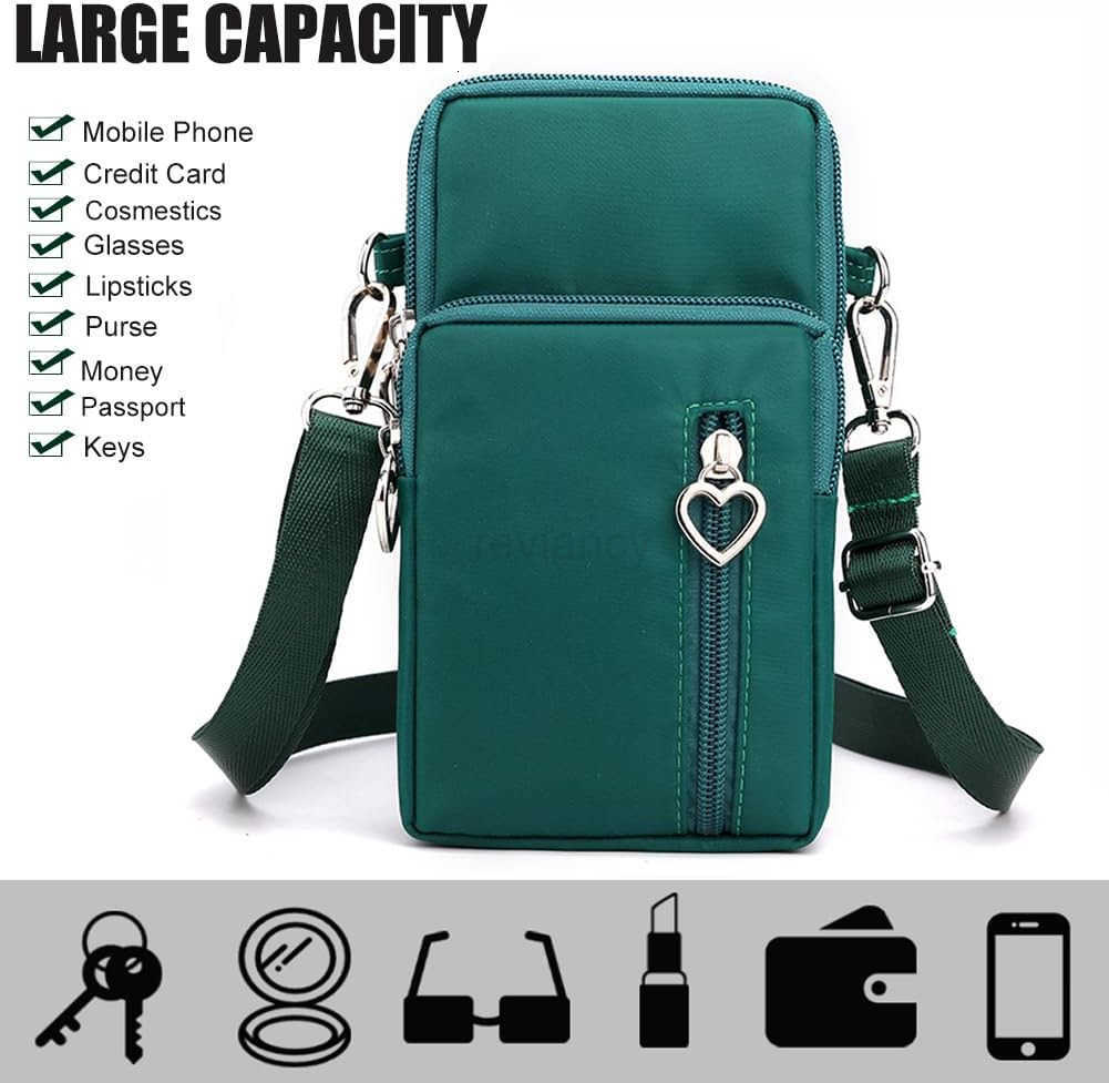Small Crossbody Bag for Women Mini Phone Purses with Crossbody Strap and Wallet Nylon Arm BagW250911