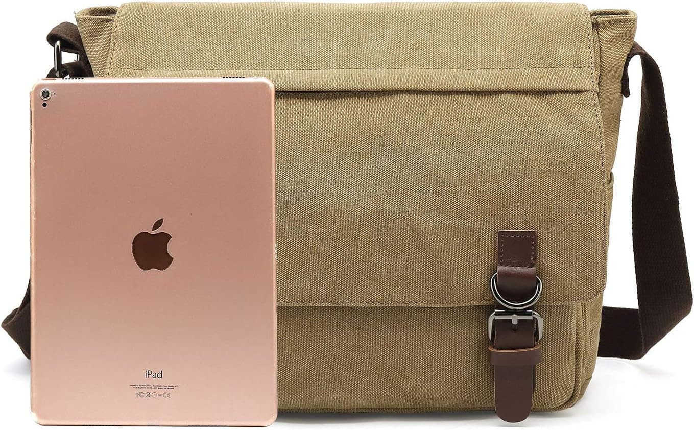 Canvas Vintage Messenger Bag Shoulder bag Leather Large Travel Crossbody bags for men women 15inch LaptopW250911