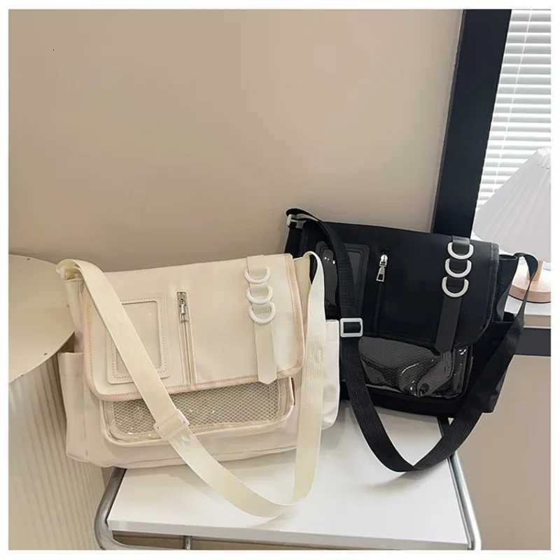 Y2K Japanese Harajuku School Bags for Girls New Transparent Itabag Crossbody Bag DIY Badges Display Plate Ita Bag W250911