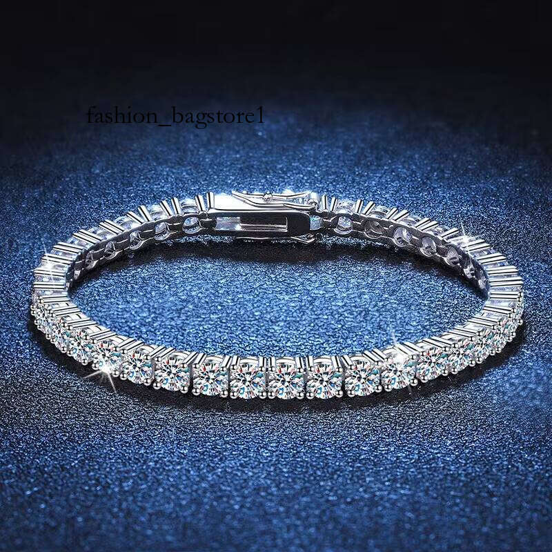 Trendy Moissnaite Jewelry Sterling Sier 5mm Dia Moissanite Tennis Bracelet