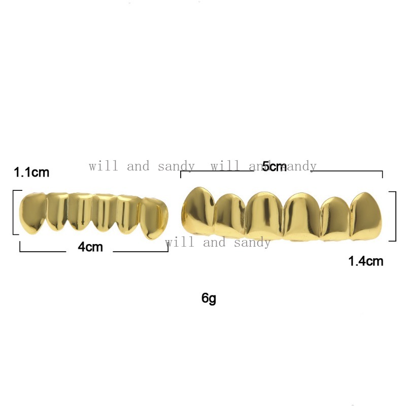 18K Gold Filled Teeth Grillz Glaze Cubic Zirconia Diamond Top Bottom Grillz Teeth Hip Hop Grills Miami Bling Fine Jewelry for Men Body Jewellry