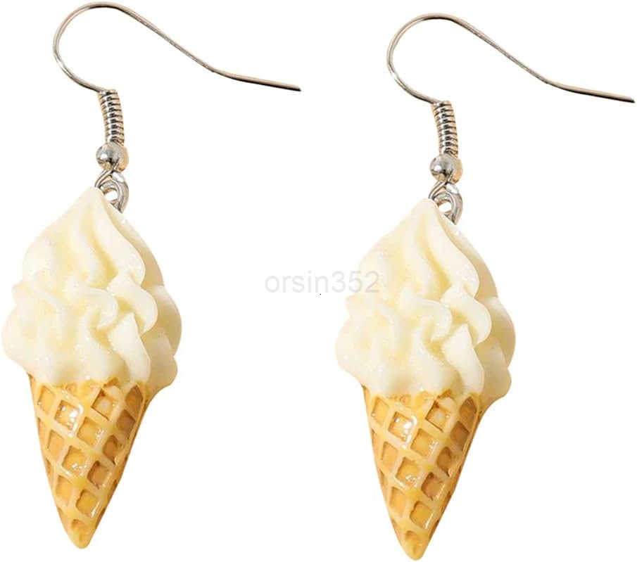 Resin Drop Handmade Cute Women Gift Eardrop Funny Emulational Resin Charm Food Cartoon Snacks Popcorn EarringW250911