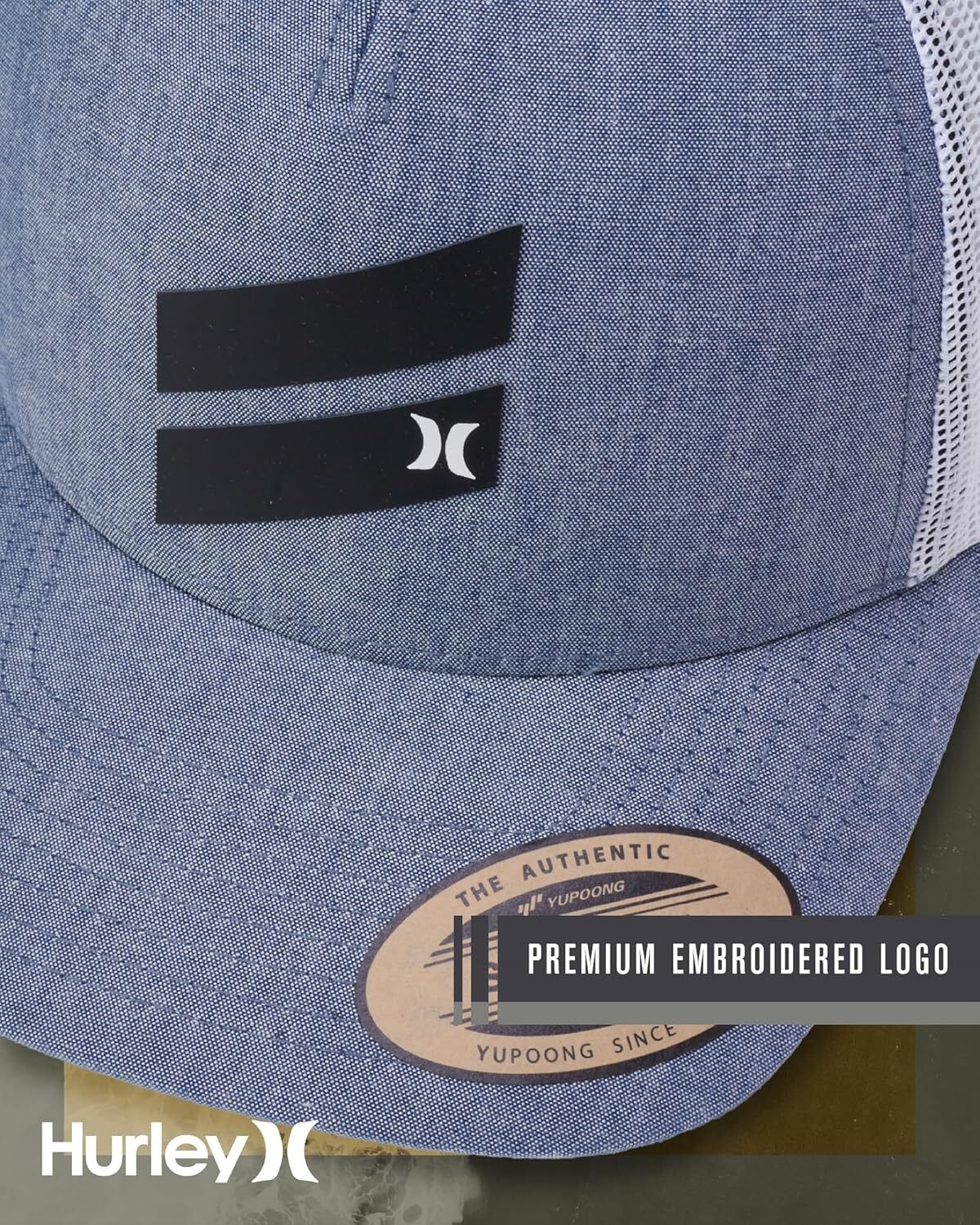 Mens Trucker Hat - Lightweight Breathable Poly Mesh Back Curved Bill Baseball Cap with Adjustable Snap Closure
