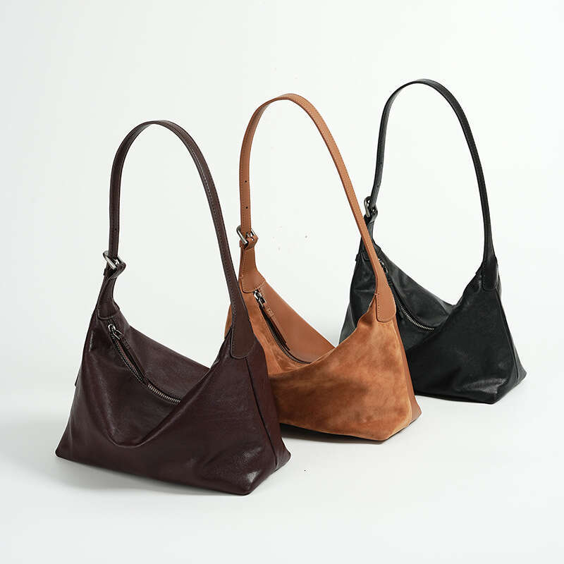 Luxury bag Top Layer Vegetable Tanned High End Single Shoulder Dumpling Commuter Versatile Large Capacity Genuine Leather Hobo Underarm Bag