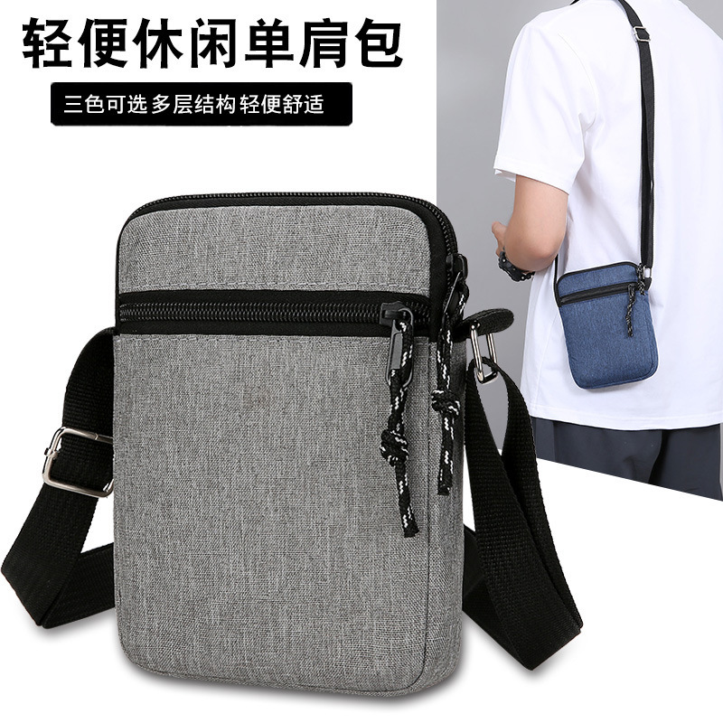 Simple Portable Designer Free Shipping Bag Phone Small Square Bag Outdoor Commuting Versatile Canvas Luxury Bag Men S New Style Outing Single Shoulder